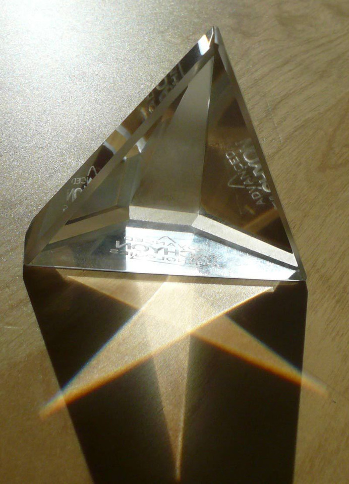 This is a bottom view of the protecting Star Gate EMF product. The bottom of the Tachyon Star Gate acts as a base and is cut to create a perfect collision of tachyons, which clear EMF energies.