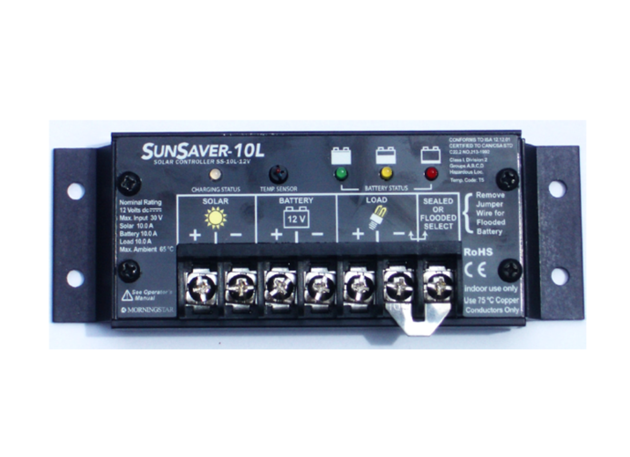 Morningstar SunSaver SS-10L-24V 10A, 24V Solar Charge Controller w/LVD (Gen3)