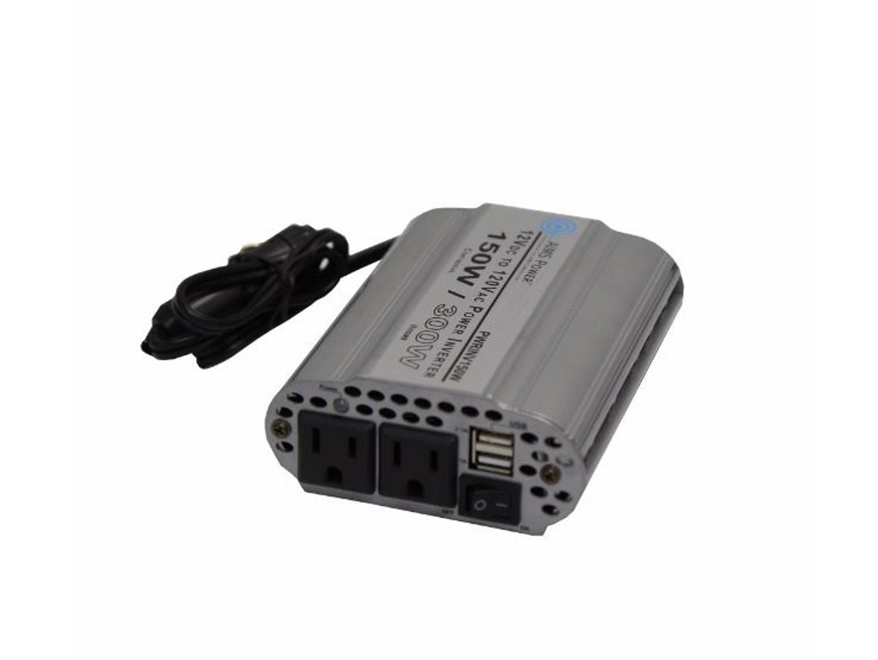 AIMS 150 Watt Modified Sine Wave Power Inverter 12 Volt with 2 USB Ports PWRINV150W