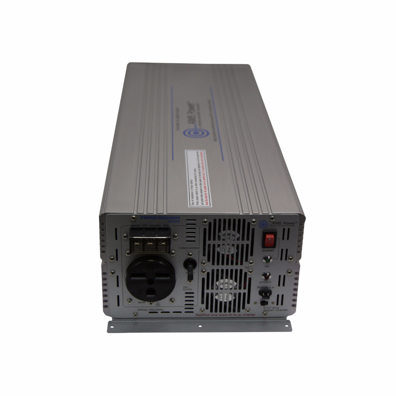 AIMS 7000 Watt Power Inverter 24Vdc to 240Vac Industrial Grade 50/60 hz