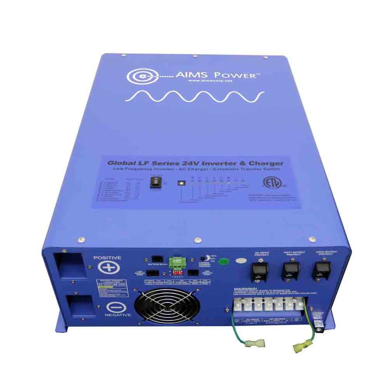 AIMS 6000 WATT PURE SINE INVERTER CHARGER 24Vdc TO 120Vac OUTPUT LISTED TO UL & CSA