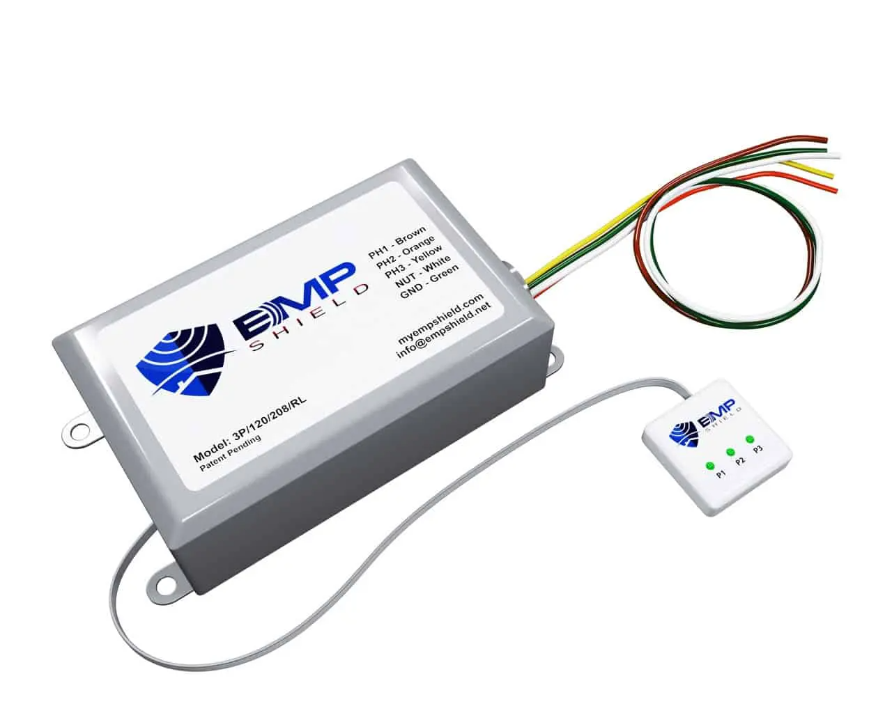 EMP Shield 3P‑120‑208‑RL 3‑Phase 120‑208V Concealed EMP Surge Protector