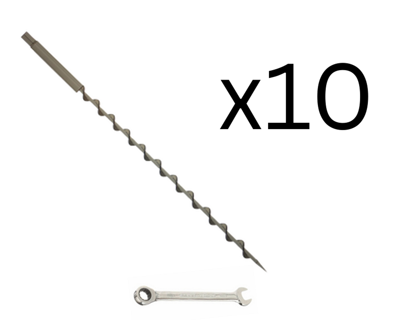 IntegraRack IR EarthScrew™ Mounting Kit (10 Pack) 30" For BallastRack Frames IR-RFES3075 IntegraRack IR EarthScrew™ Mounting Kit (10 Pack) 30" For BallastRack Frames IR-RFES3075