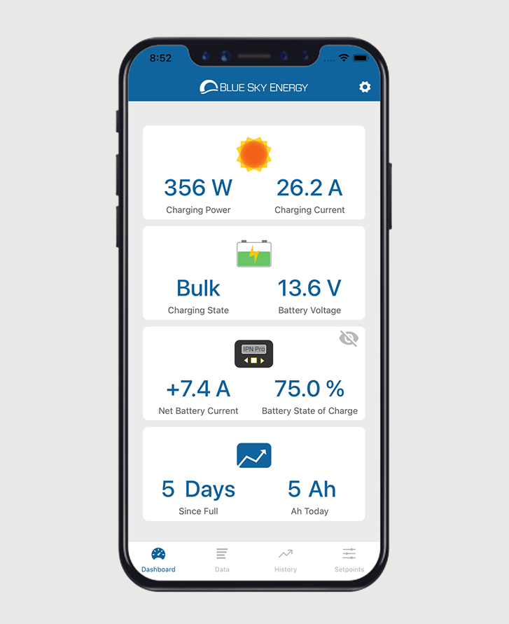 Blue Sky Energy BT Connect Bluetooth Adapter for BSE Controllers Real‑Time Solar Monitoring & Control