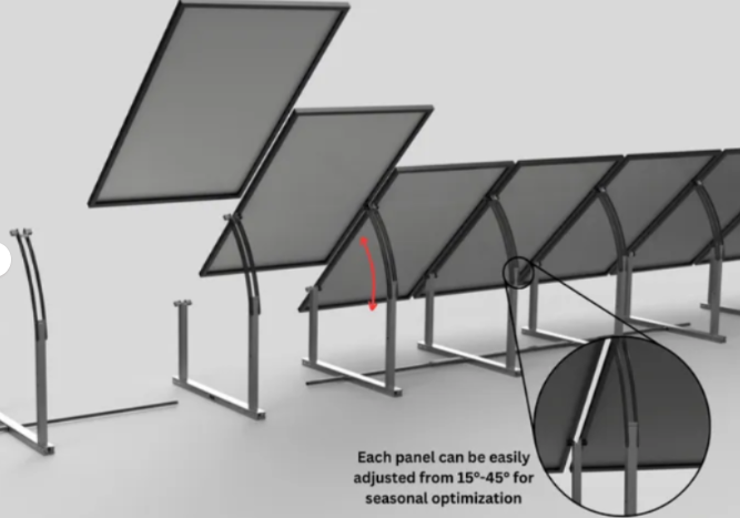 IntegraRack IR-45ASAA BallastRack™Seasonably Adjustable Solar Module Rack Silver