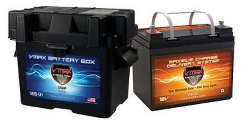 VMAX charhe Tank V35-857 + U1 Box Deep Cycle, High performance AGM Battery