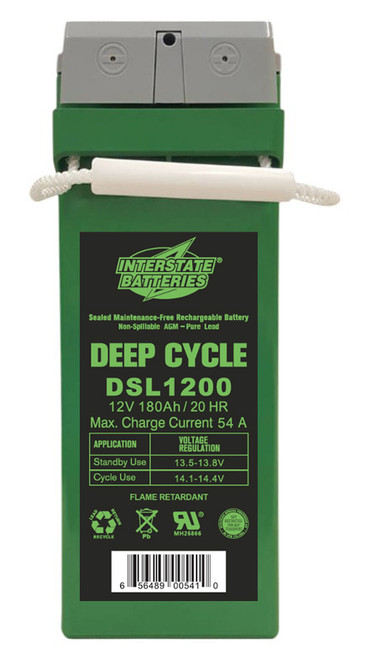 Interstate Batteries DSL1200 – 180Ah Pure Lead Carbon AGM Battery