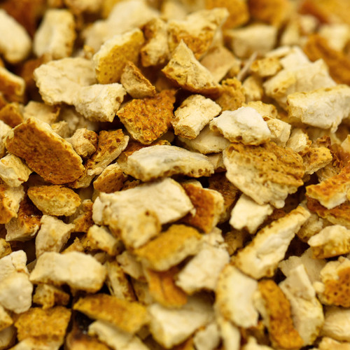 orange peel, (citrus sinensis) cut & sifted, 1/4" dice, domestic