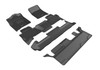 3D MAXpider L1CH06201509 - 2015-2020 Chevrolet Tahoe Kagu 1st & 2nd & 3rd Row Floormats - Black