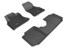 3D MAXpider L1FA00401509 - 2014-2019 Fiat 500L Kagu 1st & 2nd Row Floormats - Black