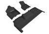 3D MAXpider L1DG03204709 - ELEGANT Floor Mat; 3 pc.; 1st/2nd Row; Front and Rear; Black;