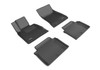 3D MAXpider L1GS00301509 - 2017-2020 Genesis G80 Kagu 1st & 2nd Row Floormats - Black