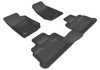 3D MAXpider L1JP00301509 - 2007-2013 Jeep Wrangler JK Unlimited Kagu 1st & 2nd Row Floormats - Black