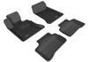 3D MAXpider L1MB06501509 - 20132015 Mercedes-Benz GLK-Class X204 Kagu 1st & 2nd Row Floormats - Black