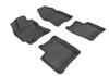 3D MAXpider L1TY14501509 - 2004-2009 Toyota Prius Kagu 1st & 2nd Row Floormats - Black