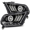 AlphaRex 880110 - 10-12 Ford Mustang PRO-Series Projector Headlights Plank Style Jet Black w/Top/Bottom DRL