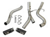 aFe Power 49-04086-B - ATLAS 4in DPF-Back Alum Steel Exhaust System w/Dual Exit Black Tip 2017 GM Duramax 6.6L (td)