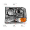 Anzo 111081 - 2000-2004 Ford Excursion Crystal Headlights Chrome w/ Corner Lights 2pc