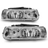 Anzo 111011 - 1999-2002 Chevrolet Silverado 1500 Crystal Headlights Chrome