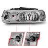 Anzo 111011 - 1999-2002 Chevrolet Silverado 1500 Crystal Headlights Chrome
