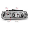 Anzo 111011 - 1999-2002 Chevrolet Silverado 1500 Crystal Headlights Chrome