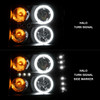 Anzo 111125 - 2007-2013 Gmc Sierra 1500 Projector Headlights w/ Halo Black
