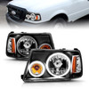 Anzo 111152 - 2001-2011 Ford Ranger Projector Headlights w/ Halo Black (CCFL) 1 pc