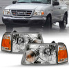 Anzo 111484 - 2001-2011 Ford Ranger Crystal Headlight Chrome w/Corner Lights (OE Replacement)