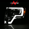 Anzo 111444 - 2009-2014 Ford F-150 Projector Headlight Plank Style Chrome Amber