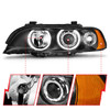 Anzo 121017 - 1997-2001 BMW 5 Series Projector Headlights w/ Halo Black