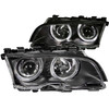 Anzo 121015 - 1999-2001 BMW 3 Series E46 Projector Headlights w/ Halo Black