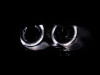 Anzo 121015 - 1999-2001 BMW 3 Series E46 Projector Headlights w/ Halo Black