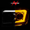 Anzo 111527 - 06-09 Dodge RAM 1500/2500/3500 Headlights Chrome Housing/Clear Lens (w/Switchback Light Bars)
