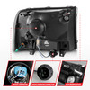 Anzo 111549 - 99-04 Ford F250/F350/F450/Excursion (excl. 99) Crystal Headlights - w/ Light Bar Black Housing