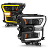 Anzo 111547 - 15-17 Ford F-150 LED Projector Headlights - w/ Light Bar Switchback Black Housing