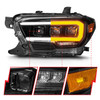 Anzo 111562 - 16-22 Toyota Tacoma SR/SR5 ONLY Full LED Proj Headlights w/Light Bar Seq. Blk w/Initiation Lgt