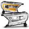 Anzo 111614 - 19-23 Ford Ranger Full LED Projector Headlights w/ Initiation & Sequential - Chrome