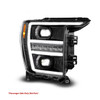 Anzo 111594-R - 21-23 Ford F150 LED Projector Headlight w/Switchback+Sequential - Black (Passenger Side Only)