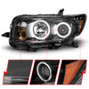 Anzo 121280 - 2008-2010 Scion Xb Projector Headlights w/ Halo Black