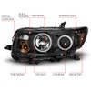 Anzo 121280 - 2008-2010 Scion Xb Projector Headlights w/ Halo Black