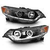 Anzo 121393 - 2009-2012 Acura Tsx Projector Headlights w/ Halo Black (CCFL) (HID Compatible)