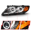 Anzo 121460 - 2011-2013 Kia Optima Projector Headlights w/ Halo Black (CCFL)