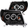 Anzo 121282 - 2005-2011 Toyota Tacoma Projector Headlights w/ Halo Black