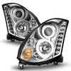 Anzo 121364 - 2003-2007 Infiniti G35 Projector Headlights w/ Halo Chrome (CCFL) (HID Compatible)