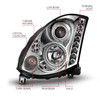 Anzo 121364 - 2003-2007 Infiniti G35 Projector Headlights w/ Halo Chrome (CCFL) (HID Compatible)