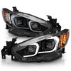 Anzo 121516 - 2014-2015 Mazda 6 Projector Headlights w/ Plank Style Design Black