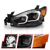 Anzo 121516 - 2014-2015 Mazda 6 Projector Headlights w/ Plank Style Design Black