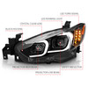 Anzo 121516 - 2014-2015 Mazda 6 Projector Headlights w/ Plank Style Design Black