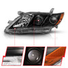 Anzo 121539 - 2007-2009 Toyota Camry Projector Headlight Black Amber