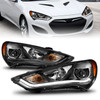 Anzo 121511 - 2013-2015 Hyundai Genesis Projector Headlights w/ Plank Style Design Black (HID Compatible)